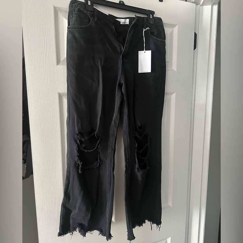 Black Distressed Women's Jeans
